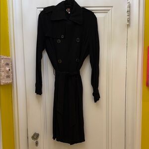 Jean Paul Gaultier Elegant Black Mesh Trench Dress